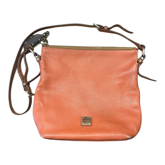 Dooney & Bourke Leather Crossbody Bag With Charm Terracotta - Picture 1 of 16